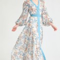 فستان شيفون مشجر Light blue