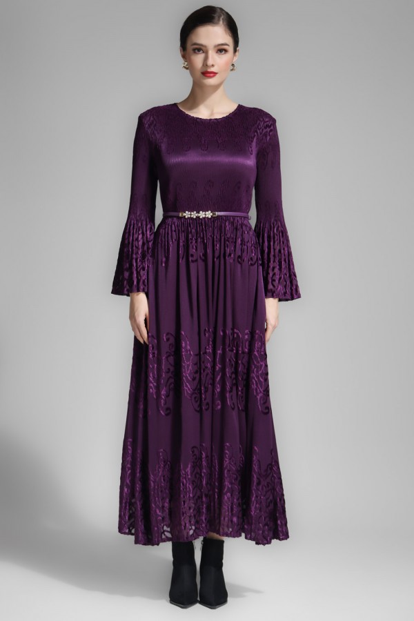 Mauve velvet dress hotsell