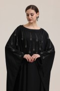 جلابية سوداء بتصميم الفراشة 