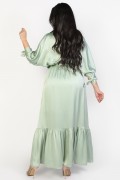 فستان ستان زم الخصر