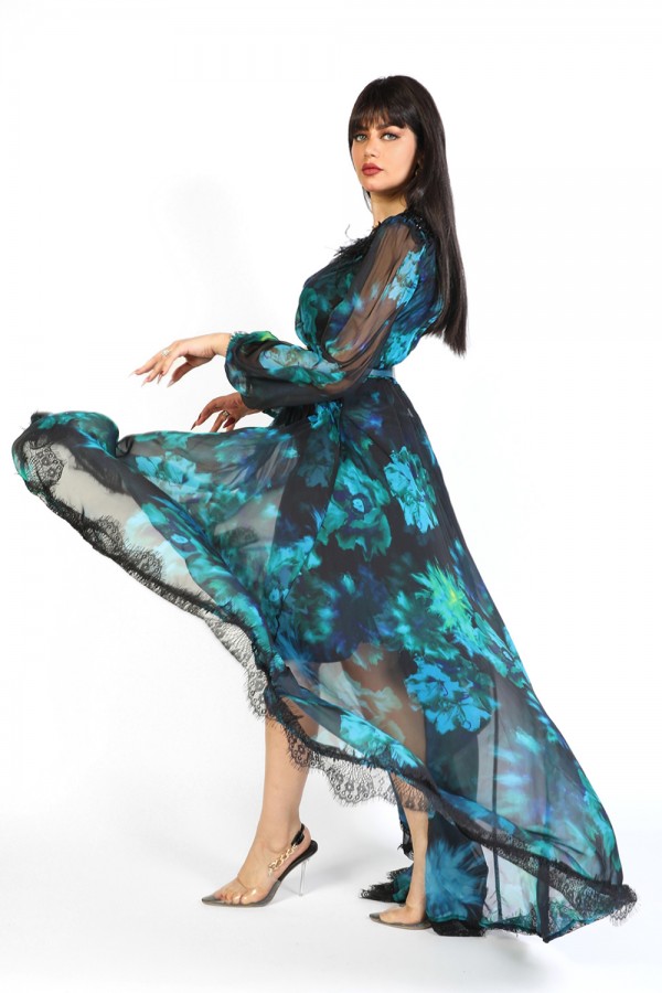 Luxurious chiffon dress with a modern and attractive design
