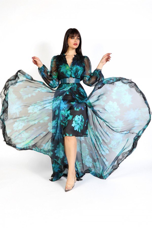 Luxurious chiffon dress with a modern and attractive design