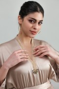 فستان ستان حرير زم بيج