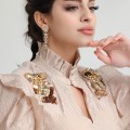 فستان جاكار الصدر اكسسوار