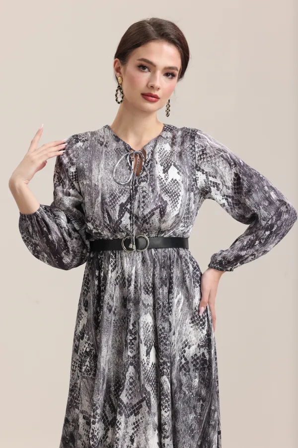 فستان ثعبان اسود